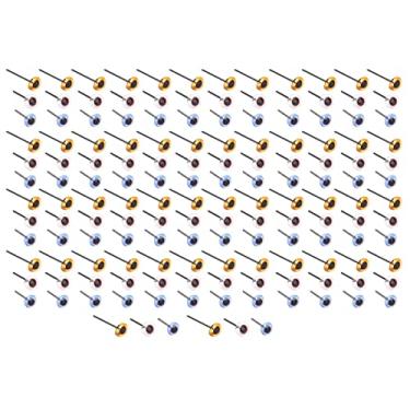 Imagem de Olhos de plástico de brinquedo 150 pares transparentes coloridos suprimentos de artesanato DIY para bonecas artesanais Ursinhos de pelúcia Ursos Ragdolls Bonecas não tecidas 5mm