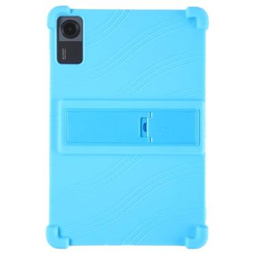 Imagem de QYiiD Capa para Xiaomi Redmi Pad SE 11 polegadas, leve, de silicone para crianças, capa protetora dobrável com suporte dobrável para Redmi Pad SE 11 2023, azul claro