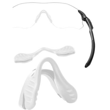 Imagem de HILEEN Almofadas de nariz de substituição para Oakley EVZero Path OO9308 | EVZero Pitch OO9383 | EVZero Range OO9327 | EVZero Stride OO9386 | EVZero Blades OO9454 Óculos de sol 1 conjunto - Branco