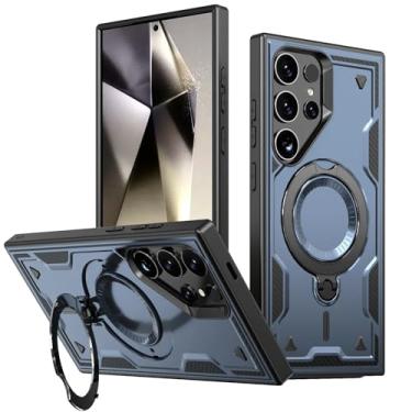 Imagem de Capa para Samsung A56 com suporte magnético e suporte giratório (para Samsung A56/azul)