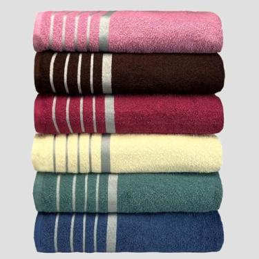 Imagem de Toalha de Banho Gigante 75x150cm 100% Algodão Felpuda e Macia – Alta Absorção (Sortidos,02 Toalhas)