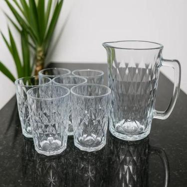 Imagem de Jarra de Vidro/Cristal Diamond 1200ml - Suco/Agua - ENVIO IMEDIATO - B