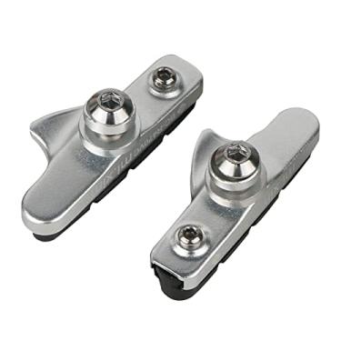 Imagem de Luzhengyang Conjunto de sapata de freio de estrada tipo gaveta de liga de alumínio de alta resistência para bicicleta de 55 mm, borracha para todos os climas, melhor desempenho de frenagem e pastilhas