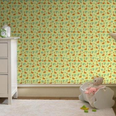Imagem de Papel De Parede Kids Girafa Safari