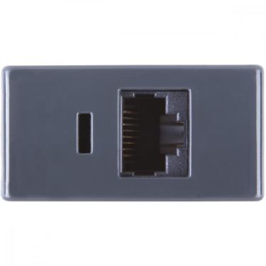 Imagem de Módulo para Tomada Transmissão de Dados Rj45 Cat. 6 Grafite