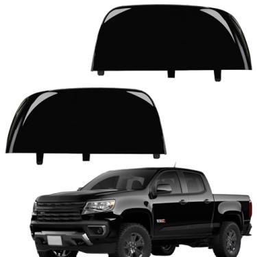 Imagem de DULPER Tampa da capa do espelho retrovisor adequado para Chevy Colorado GMC Canyon 2015-2022 Capas de espelho externo decorações guarnições (preto)