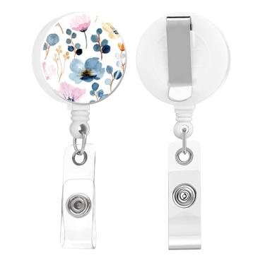 Imagem de Carretel de crachá, suporte retrátil de crachá de enfermeira com clipe jacaré, crachá, crachá, clipe para escritório, estudante, médico, enfermeira (pacote com 2)