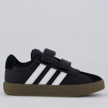 Imagem de Tênis Adidas VL Court 3.0 Preto e Branco Infantil, 24