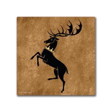Imagem de Elektroplate Decalque dinâmico oficialmente licenciado Game of Thrones House Baratheon 8,9 cm x 9 cm | Premium para todos os climas para carro, garrafa de água, laptop, tablet, janela, refrigerador