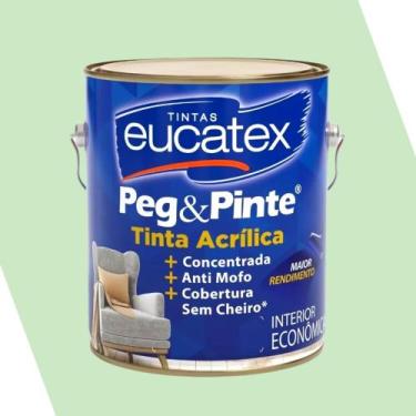 Imagem de Tinta para parede Peg Pinte 3,6L Sem Cheiro Anti Mofo Eucatex, Verde P