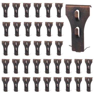 Imagem de MAQUITA 36 peças de clipes de tijolo, ganchos de tijolo para pendurar ao ar livre, sem furadeira, ajuste padrão de parede de 6,5 a 6,5 cm, cabides de parede resistentes para pendurar quadros de