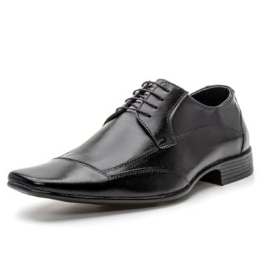 Imagem de 4600BGI-Sapato Social Masculino em Couro nobre com Detalhes Preto (Preto, BR, Adulto, Numérico, 38)