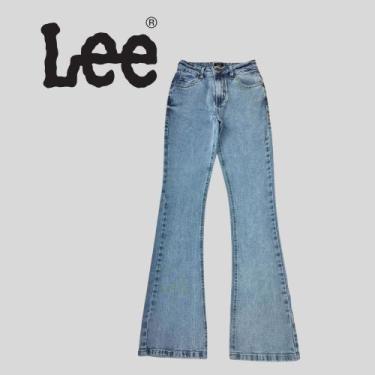 Imagem de Calça Jeans Azul Stonada Feminina Lee Tecido Premium Com Elastano Cint