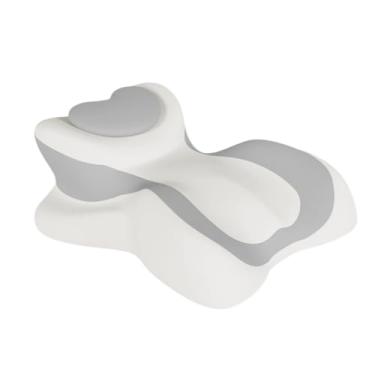 Imagem de KiBcsLic Travesseiro de leitura para cama, em espuma viscoelástica, formato de cunha, para posição prona, com elevação simples para joelhos e pernas, Cinza Claro