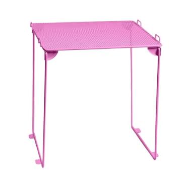 Imagem de Baoblaze Organizador de Armário com Prateleira para Academia e Trabalho - Alta Eficiência, e Multiuso - Dobrável, Rosa Vermelha