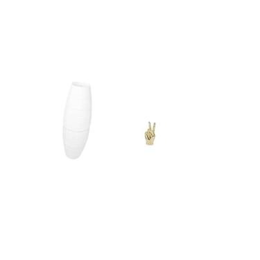 Imagem de Gralara Abajur de Chão Criativo com Escultura em Papel, Protetor de Lâmpada, Acessório Moderno, Estátua de Mesa com Gesto de Dedo para Quarto, Sala de Estar,