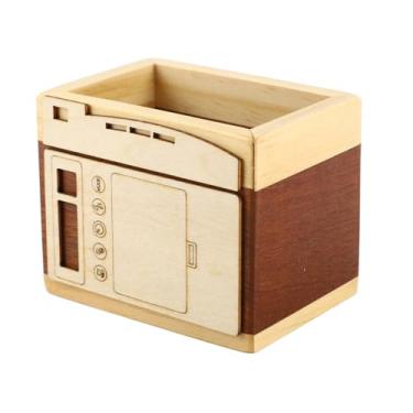 Imagem de VBESTLIFE Organizador de Porta-canetas de Madeira Em Formato de Câmera Vintage para Escritório de Estudo, Recipiente de Lápis de Mesa Premium para Entusiastas de Fotografia ou Amantes de Estilo