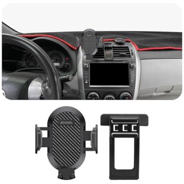Imagem de AOUKKL Suporte de celular para carro compatível com acessórios Toyota Corolla 2009-2013, compatível com capas grossas, suporte de celular para telefones de 4,7 a 7 polegadas, rotação de 360 graus
