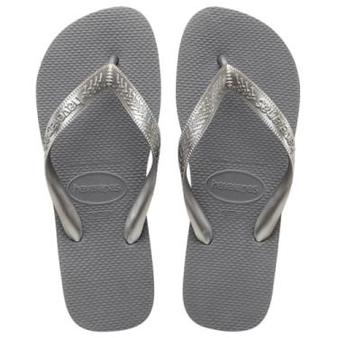 Imagem de Havaianas sandálias femininas top Tiras chinelo, Steel Grey, 7-8