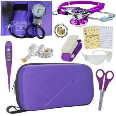 Imagem de Kit Enfermagem Com Case Premium Incoterm - Love Saude, ROXO P.A MED