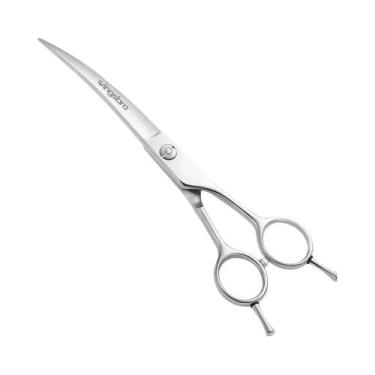 Imagem de Tesoura Curva Para Tosa De Cães 7.5 Profissional Para Cães E Gatos - o