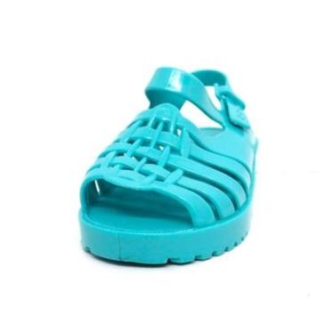 Imagem de Sandália Infantil Menina Modelo Aranha Verde Água Fisherman Antiderrapante Macia Confortável Moderna-Feminino