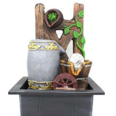 Imagem de Fonte Água Decorativa Resina Cascata Iluminação Led Bivolt