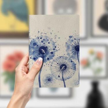 Imagem de Caderno de couro dente-de-leão, caderno A5 para anotações no escritório, agenda de 21 x 14,7 cm, agenda de viagem, dente-de-leão, presentes para amantes de flores