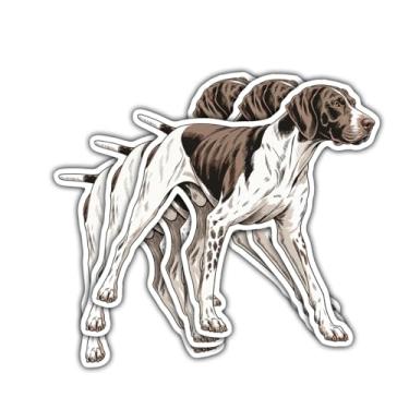 Imagem de 3 peças de adesivos de cachorro ponteiro alemão de pelo curto, adesivos fofos de vinil para laptop, caderno, garrafa de água, para-choque de carro, álbum de recortes, presente para amantes de