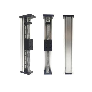 Imagem de S25HH0 Guia de trilho linear mesa deslizante CNC mesa de eixo XYZ módulo móvel de trilho único de movimento linear de alumínio 100-1200 mm (SFU1610 mesa 60x48, curso de 400 mm)