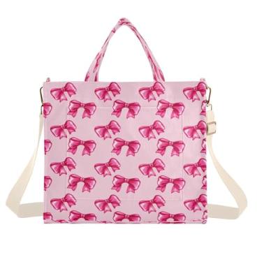 Imagem de CEBUGI Bolsa feminina Bows com alça de ombro ajustável para trabalho, faculdade, viagem, P, A189, Medium