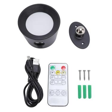 Imagem de Lâmpada de arandelas de parede LED recarregável Controle remoto de toque Brilho ajustável giratório 360 graus para leitura Quarto de estudo Sala de estar Material ABS