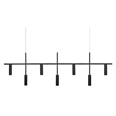 Imagem de Pendente Moderno Geométrico Minimalista Slim P/7 Mini Dicroicas Tubo h