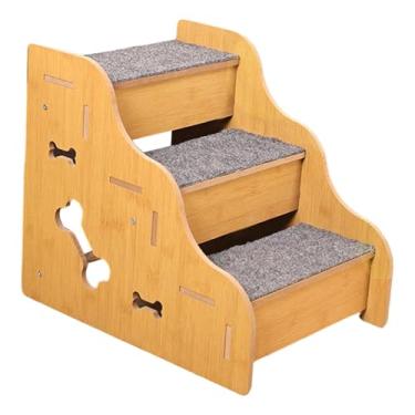 Imagem de Bothyi Escada para cães de pequeno porte, degraus antiderrapantes, leves e resistentes para usar no sofá, ideal para cães idosos, filhotes e gatos, 3 Passos