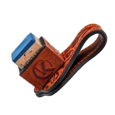 Imagem de KONLLEN Conjunto de suporte de couro magnético e giz para taco de sinuca, acessórios de bilhar para jogadores profissionais
