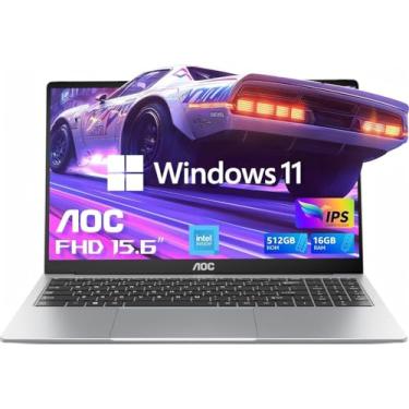 Imagem de Laptop para jogos AMD 2025, laptop de 16 polegadas com processador AMD Ryzen 7 7735HS (8C/16T, até 4,75 GHz), 16 GB DDR5 512 GB NVMe SSD Work Laptop, tela FHD, caixa de metal, WiFi-6, KB