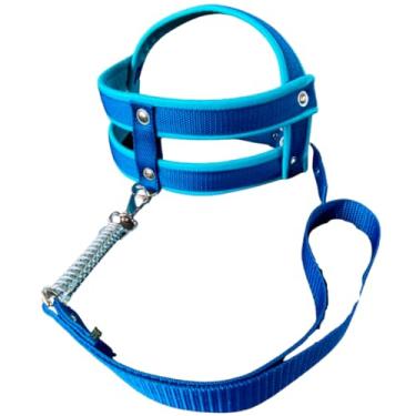 Imagem de Coleira Peitoral para Cachorro Personalizada com Nome e Telefone – Guia Anti Puxão Reforçada Roxa(PPPP (1,5kg até 3kg),Azul claro)