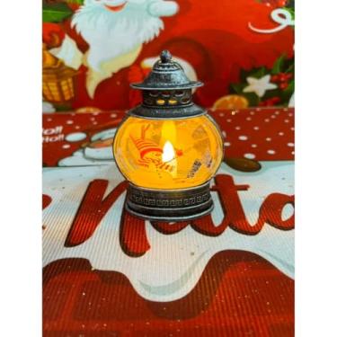 Imagem de DECORAÇÃO LUMINÁRIA ENFEITE NATALINO LAMPARINA DE NATAL LED (Estilo 2 Cinza)