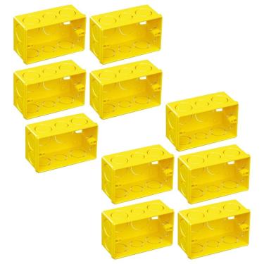 Imagem de Kit Com 10 Caixa De Luz 4X2 Embutir Amarela