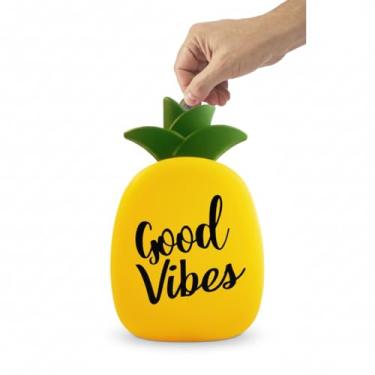Imagem de Cofre Abacaxi Good Vibes Cute Money, Polietileno, 27x17,5x12,5cm, Decorativo, Tampa Parafusada