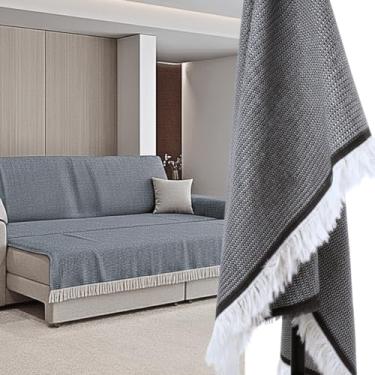 Imagem de Manta de Sofa, Manta para Sofa Grande, 4,00 X 1,8m Decorativa e Capa Protetora Algodão Artesanal Resistente e Duradouro (Cru,4,00x1,80m)
