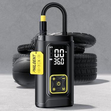 Imagem de Compressor de ar portátil para pneus de carro, bomba digital de pneu de 150PSI com medidor