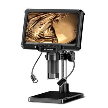 Imagem de Jiawu Câmera Portátil de Microscópio HD 1080P Com Tela de 7", Microscópio Digital USB Ampliação 1000X, Ideal para Estudo Detalhado, Cartão SD de 32 GB Incluído