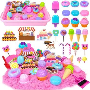 Imagem de Conjunto de sorvete Magic Sand Kit Hymaz de 1 kg Play Sand