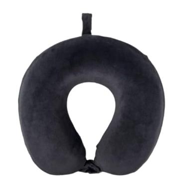 Imagem de Almofada de Pescoço para Viagem – Travesseiro Infantil e Adulto – Protetor Confortável em Veludo(3 Unidades,Preto)