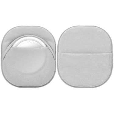 Imagem de Lacdo Suporte para Airtag Capa para AirTag, 2 Pacotes de Adesivo para Montagem de Adesivo para Apple Air Tag Capa Oculta Anti-Scratch Seguro Stick-On Holder,para TV Remote Bagagem Bolsas Laptop, Cinza