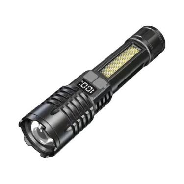 Imagem de Lanterna LED Recarregável À Prova d'Água Tipo C Com 5 Modos E Zoom Par