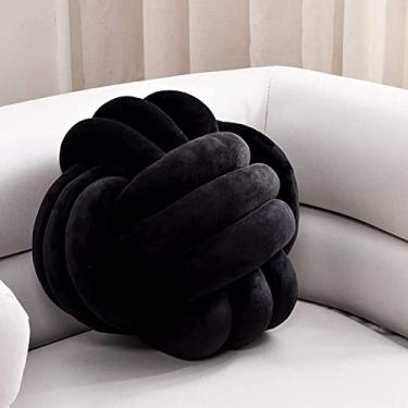 Imagem de Almofada Nó Redonda Macia de Plush Feita à Mão para Decoração Casa Brinquedos Brincadeira Crianças Almofadas Decorativas Multifuncionais Sofá Cama Car