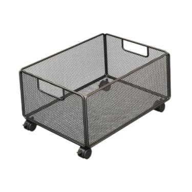 Imagem de Bothyi Carrinho de Arquivos com Rodízios, Carrinho de Armazenamento para Debaixo da Mesa, Estante Móvel Multifuncional, Prateleira de Armazenamento com Rodas, M