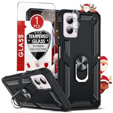 Imagem de LeYi Capa para Motorola Moto G-Power-5G-2024: Capa para Moto G Power 2024 com protetor de tela e protetor de lente de câmera, capa de celular resistente com suporte magnético Funda para GPower 2024 5G